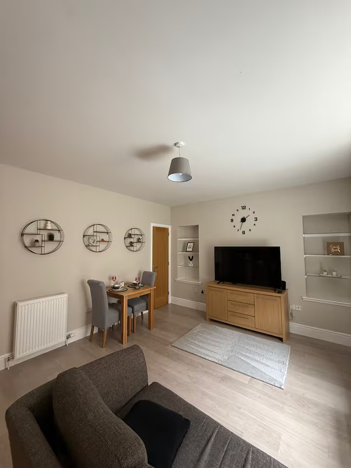 Living room and dining area